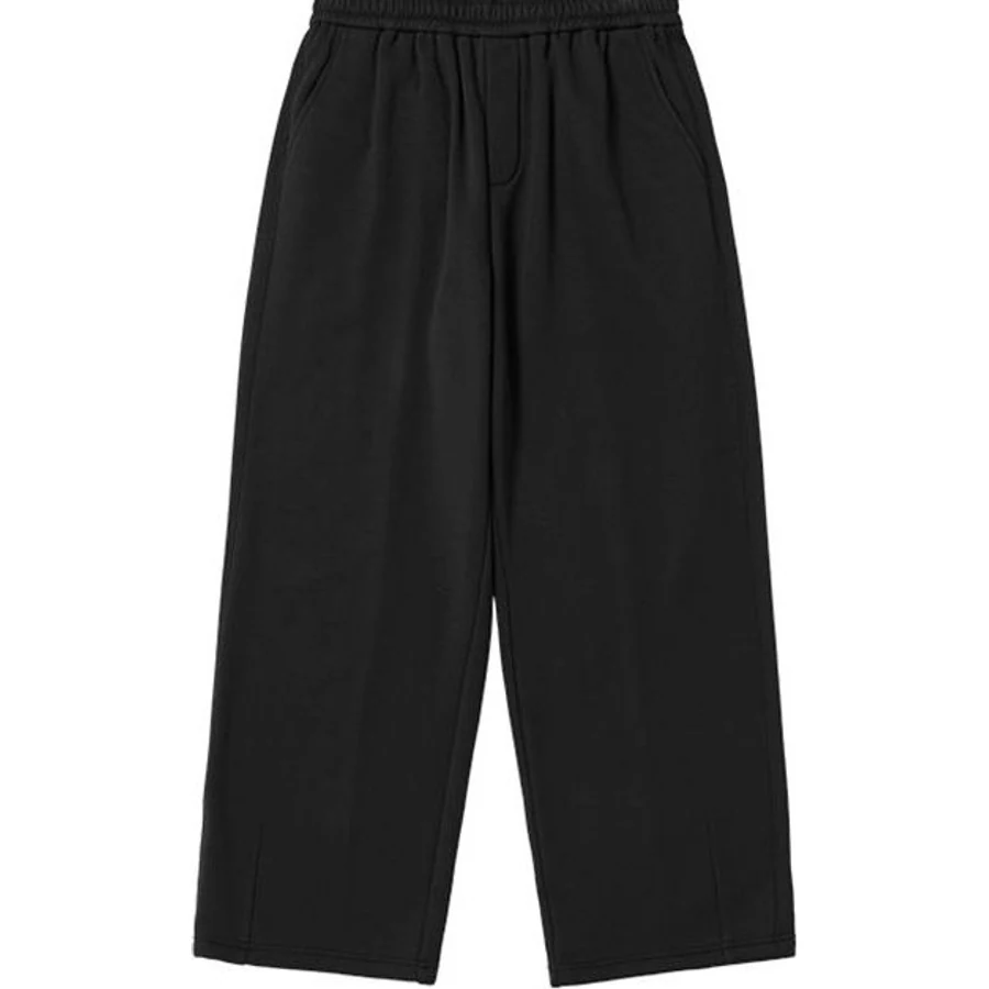 LS-B0305 Fleece Wide-Leg Sweatpants in Black, original product photograph
