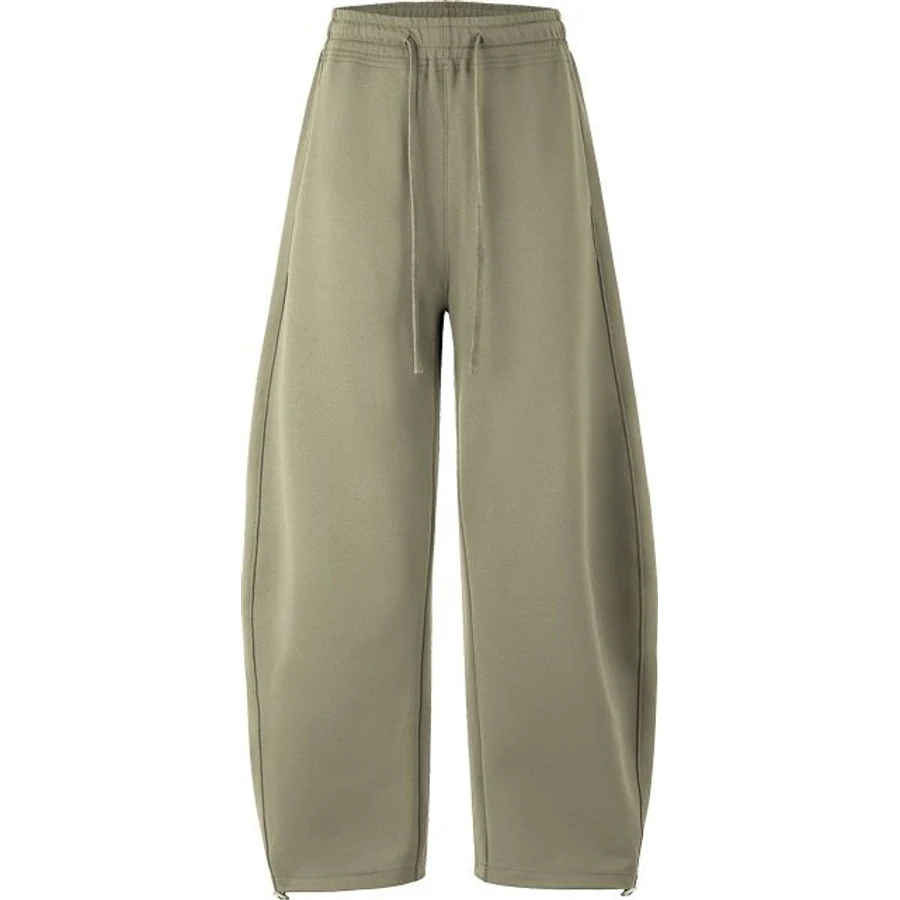 LS-B0317 Curved-Leg Drawcord Sweatpants in Misty Green, original product photograph