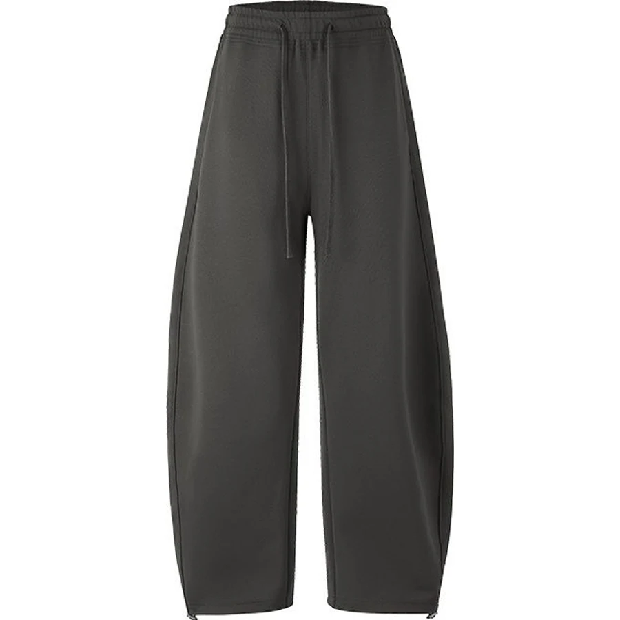 LS-B0317 Curved-Leg Drawcord Sweatpants in Graphite Grey, original product photograph