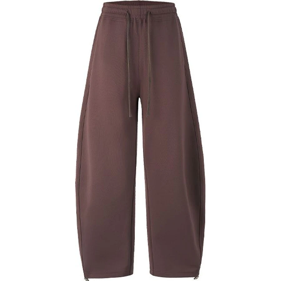LS-B0317 Curved-Leg Drawcord Sweatpants in Volcanic Brown, original product photograph