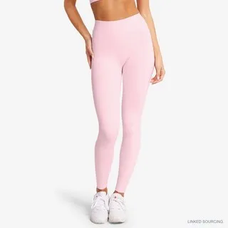 LS-B0318 Brushed High-Waist Yoga Leggings in Pink, original product photograph