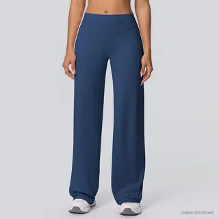 LS-B0341 Brushed Wide-Leg Yoga Pants in Insignia Blue, original product photograph
