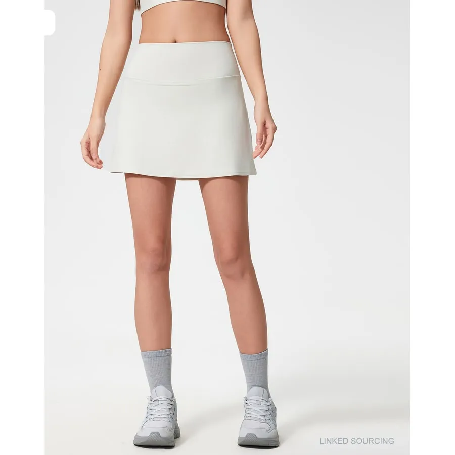 LS-B0352 Sculpted Tennis Skort in Bone White, original product photograph