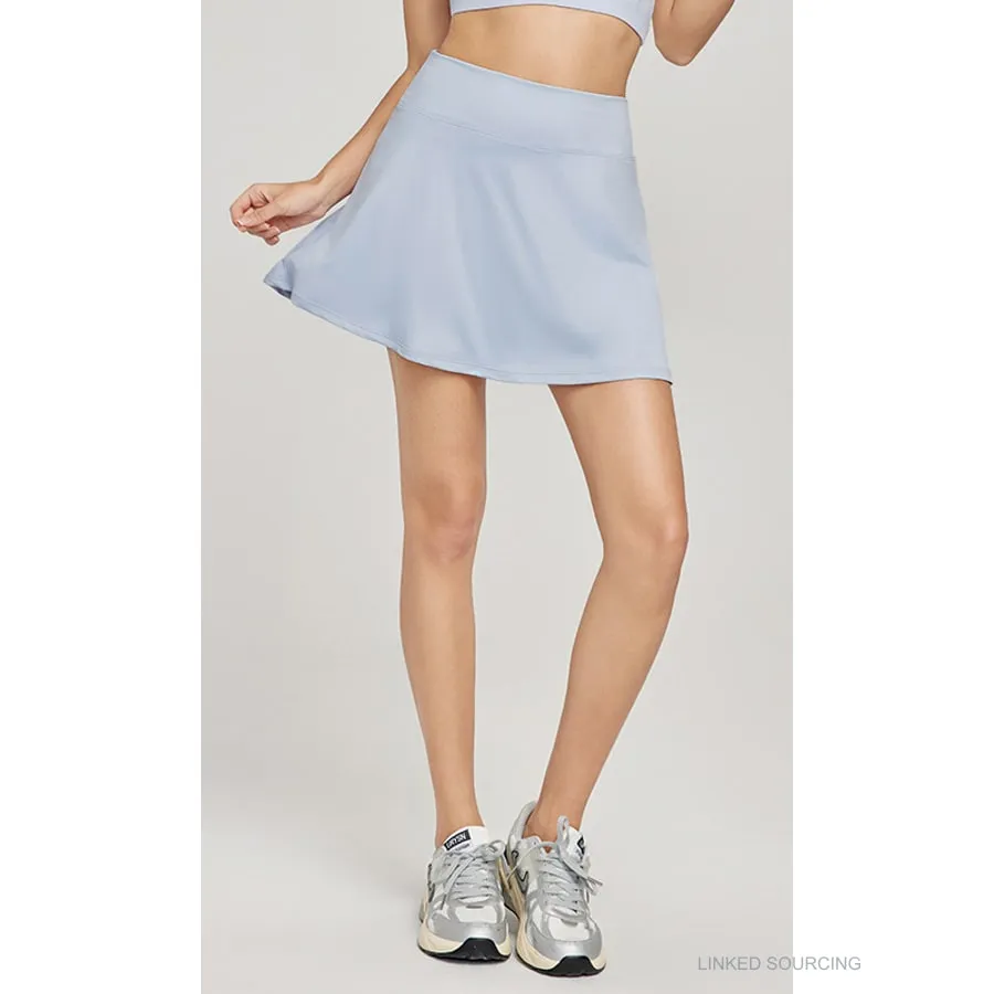 LS-B0354 A-Line Pocket Tennis Skort in Glacier Blue, original product photograph