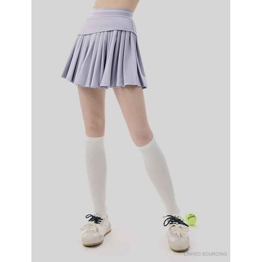 LS-B0357 Cooling Pleated Pocket Skort in Light Mist Purple, original product photograph