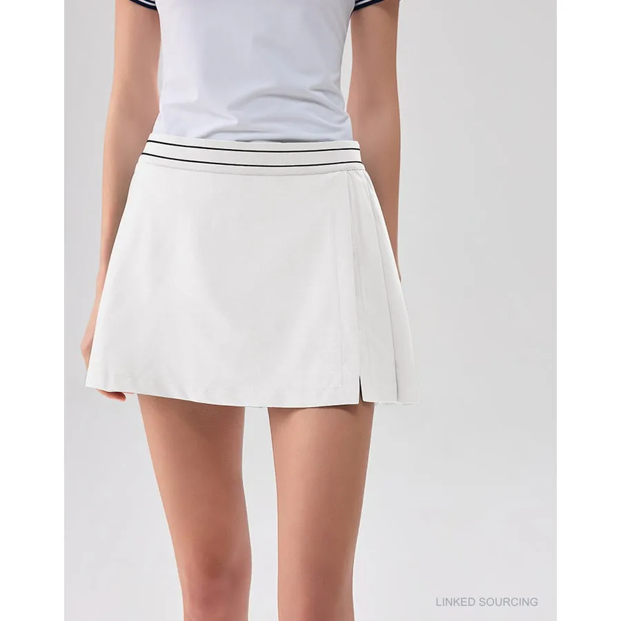LS-B0360 A-Line Tennis Skort in White, original product photograph