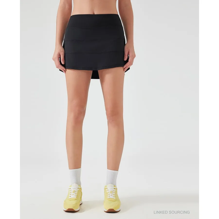 LS-B0365 Pocketed Training Skort in Black, original product photograph