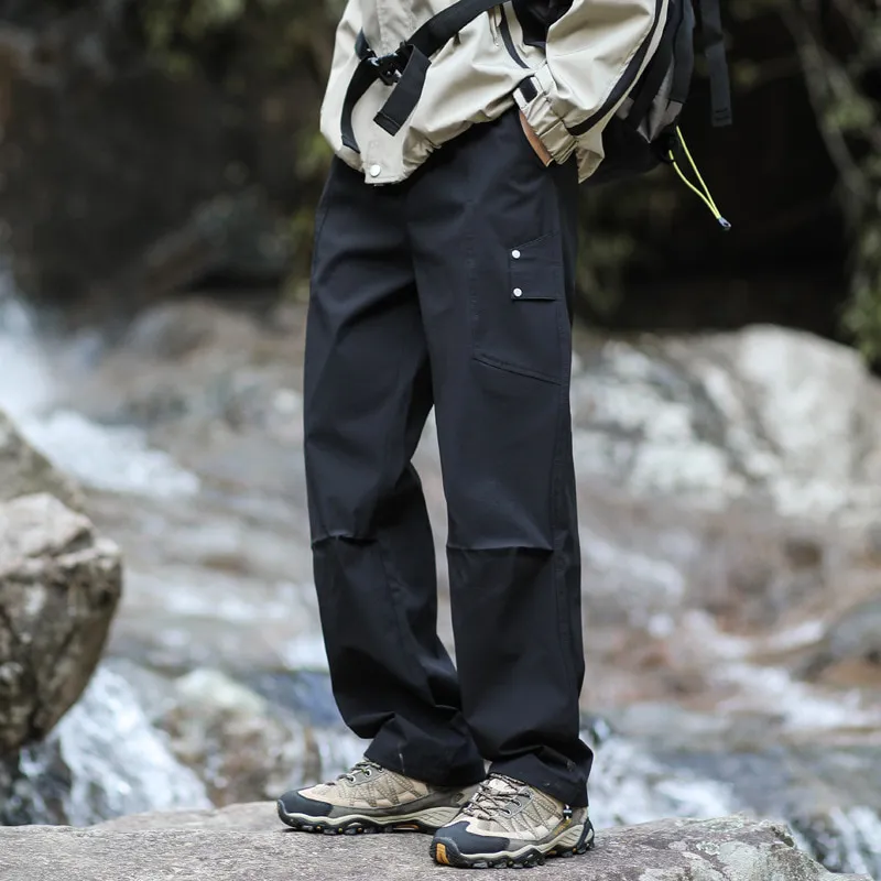 LS-B0377 Unisex Outdoor Cargo Pants in Style 27 Black, original product photograph
