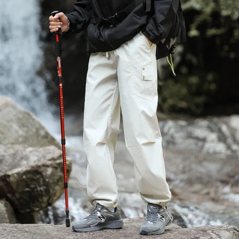 LS-B0377 Unisex Outdoor Cargo Pants in Style 27 Off-White, original product photograph