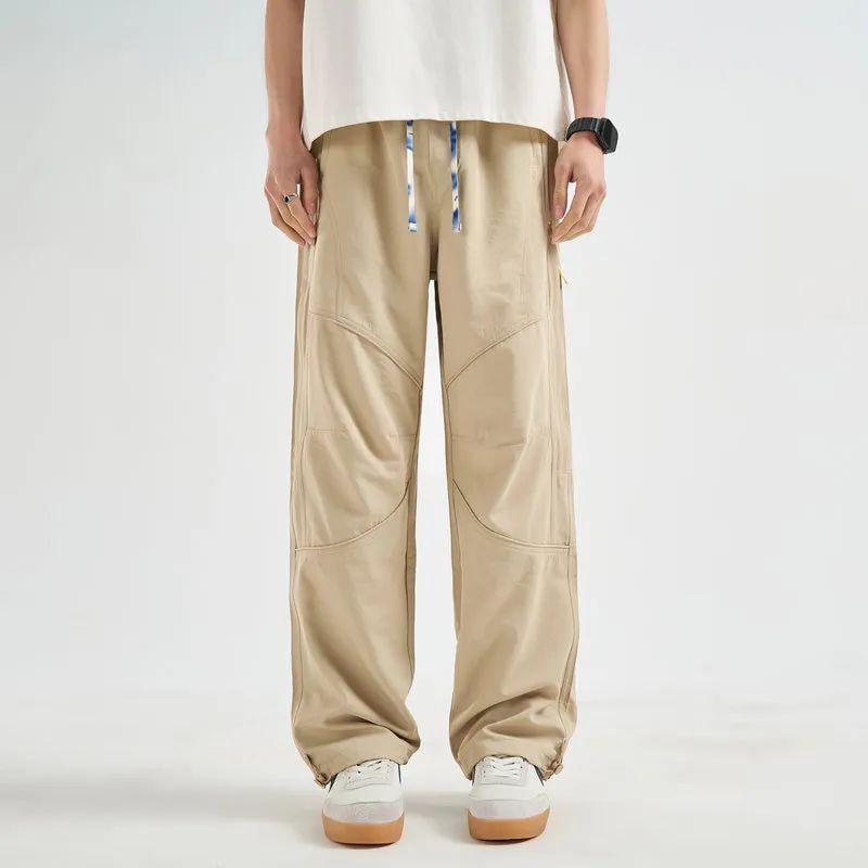LS-B0379 Men's Wind-Resistant Cargo Hiking Pants in Khaki, original product photograph
