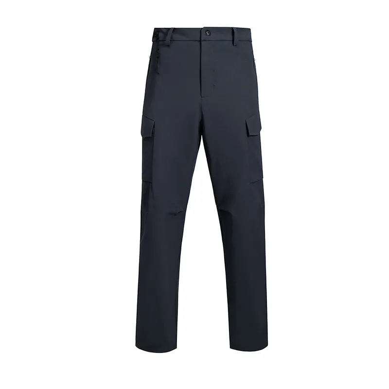 LS-B0380 Men's Water-Repellent Softshell Hiking Pants in Dark Gray, original product photograph