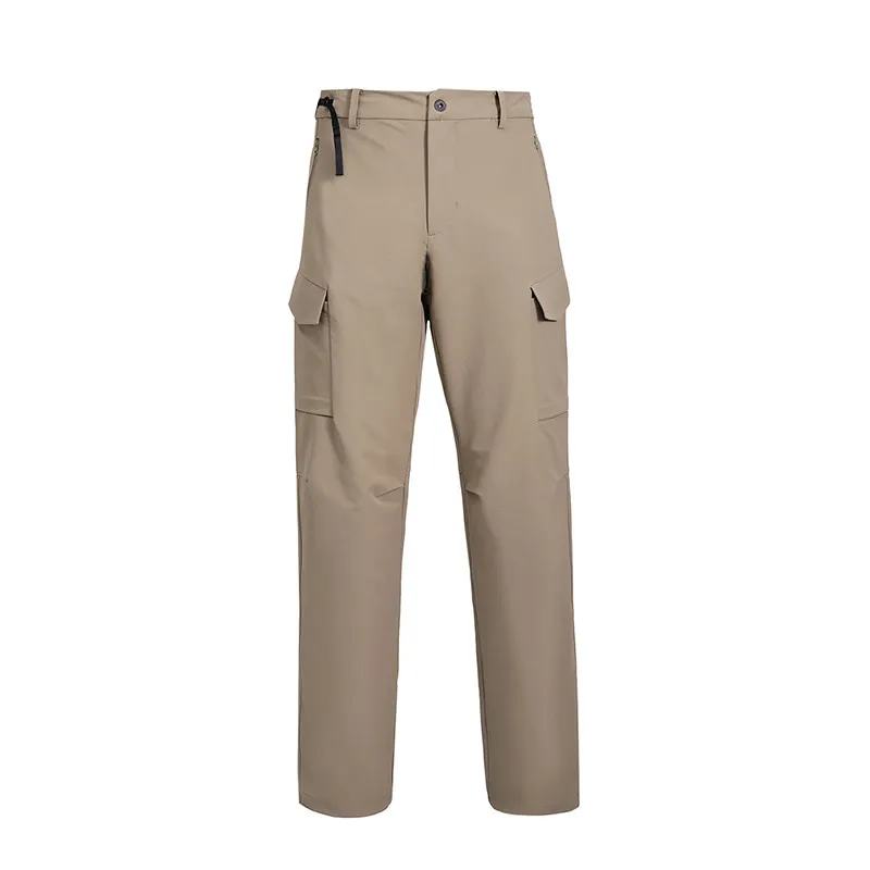 LS-B0380 Men's Water-Repellent Softshell Hiking Pants in Khaki, original product photograph
