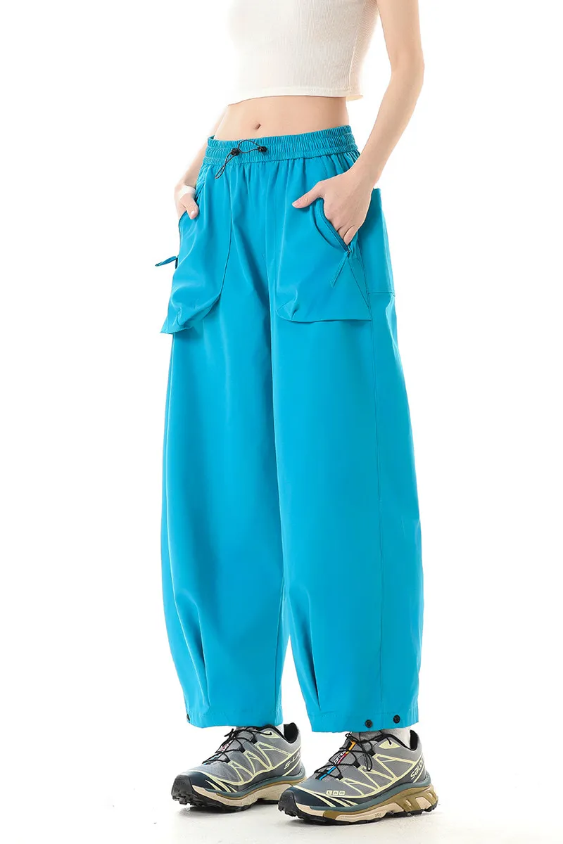 LS-B0386 Sky blue - cropped pants front view — original product photograph