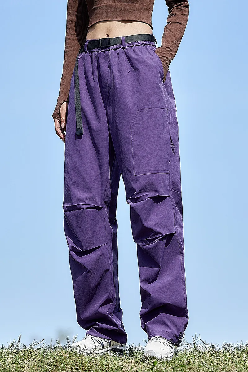 LS-B0388 Men's Fleece-Lined Outdoor Pants in Purple-spring and autumn, original product photograph