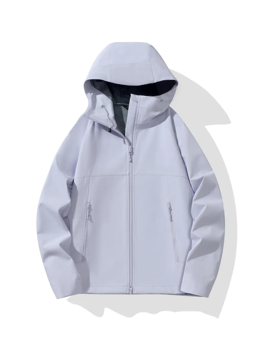 LS-B0391 Unisex Hooded Softshell Jacket in Wisteria Purple, original product photograph