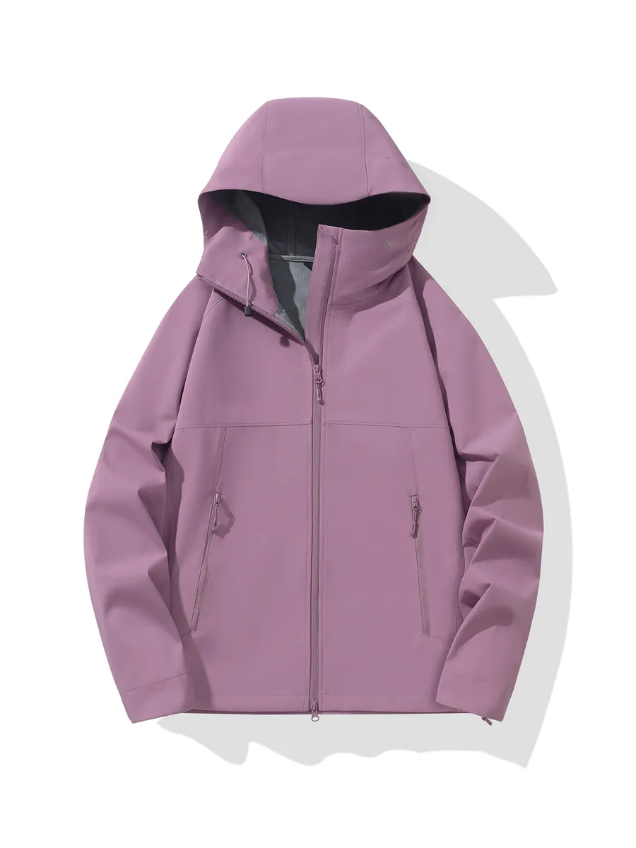 LS-B0391 Unisex Hooded Softshell Jacket in Nebula Purple, original product photograph