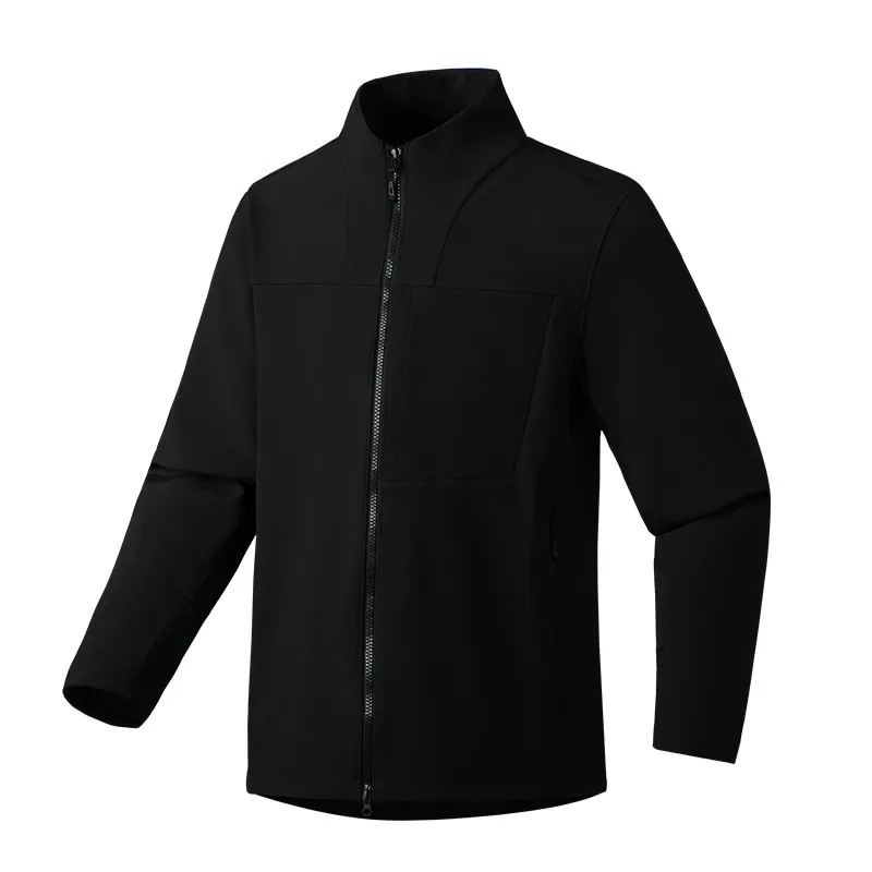 LS-B0394 Men's Fleece-Lined Softshell Jacket in Big black-stand collar style, original product photograph