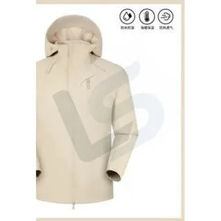 LS-B0396 Men's Softshell Jacket in Apricot beige, original product photograph