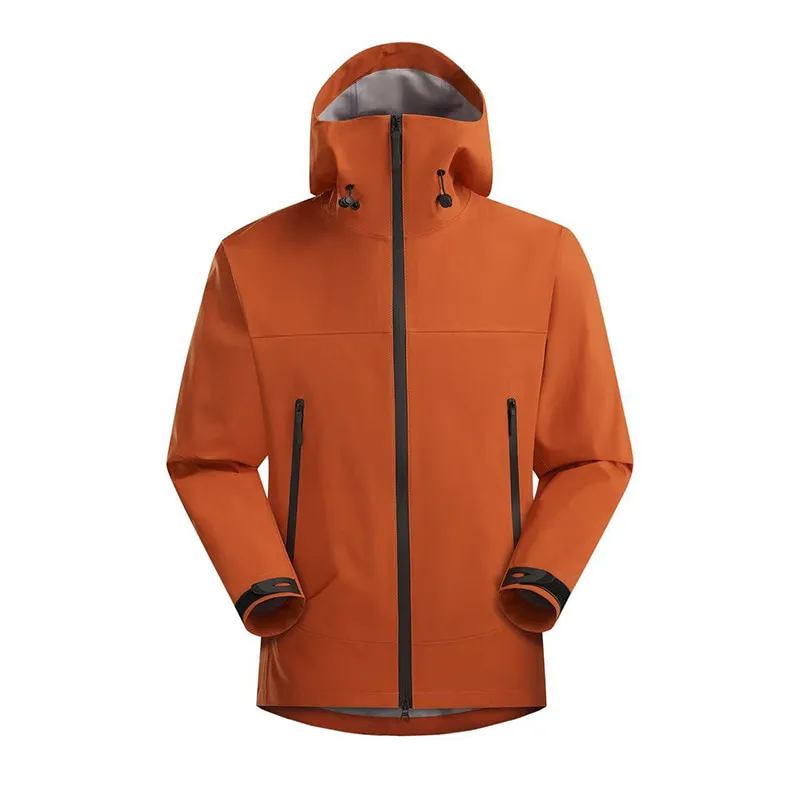 LS-B0399 Unisex Seam-Taped Lightweight Hardshell Jacket in Sunshine Orange, original product photograph