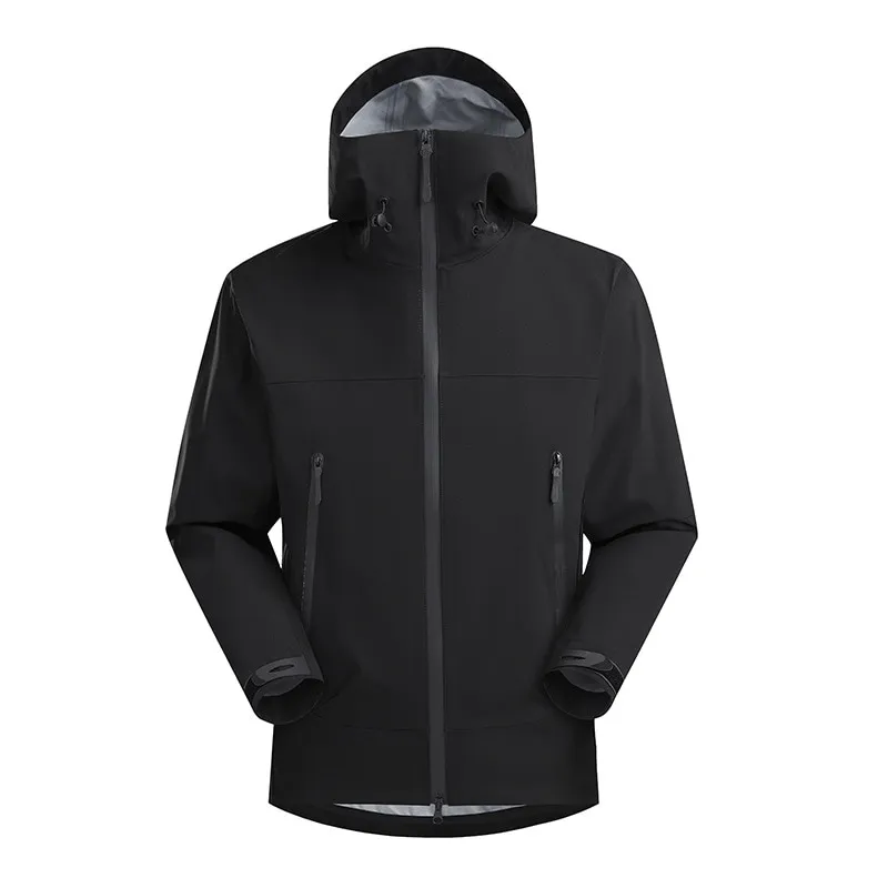 LS-B0399 Unisex Seam-Taped Lightweight Hardshell Jacket in Dark Black, original product photograph