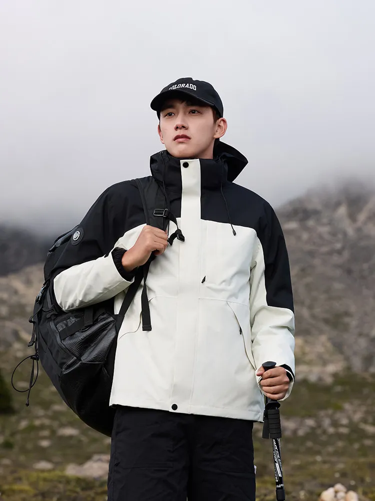 LS-B0400 White — Men's Fleece Set front view — original product photograph