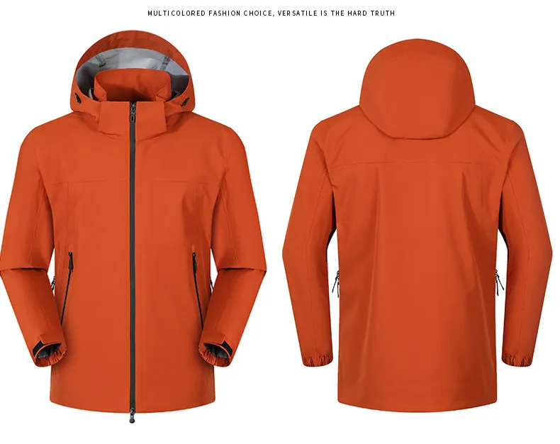 LS-B0403 Men's 3-in-1 Hardshell Jacket in [same style for men and women] suzaku red-waterproof jacket, original product photograph