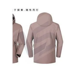 LS-B0403 Men's 3-in-1 Hardshell Jacket in [unisex style] dead rose purple-waterproof jacket, original product photograph