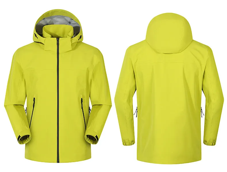 LS-B0403 Men's 3-in-1 Hardshell Jacket in [unisex] lemon yellow-waterproof jacket, original product photograph