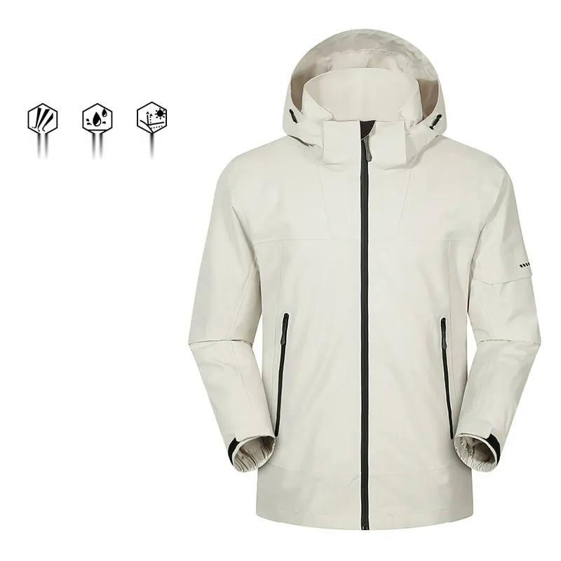 LS-B0405 Ivory white - unisex code [single jacket] front view — original product photograph