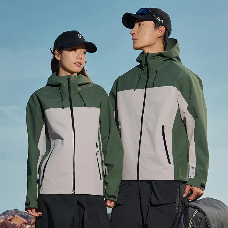 LS-B0409 Men's Hardshell Jacket in Khaki/dark green, original product photograph