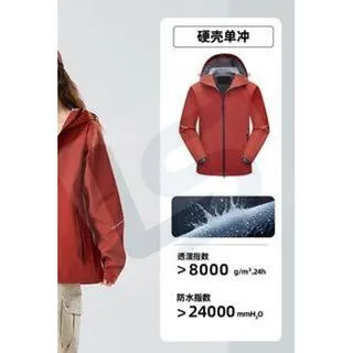LS-B0410 Men's Hardshell Jacket in Begonia red, original product photograph