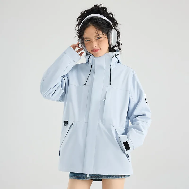 LS-B0419 Men's 3-in-1 Shell Jacket in Moonlight blue-waterproof single jacket, original product photograph