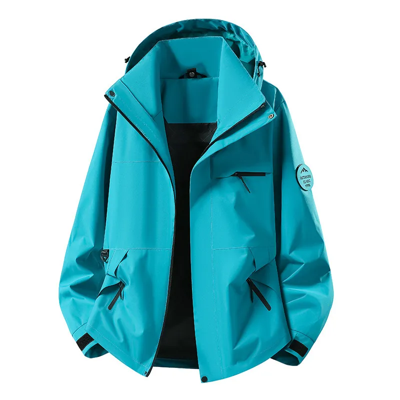 LS-B0420 Men's 3-in-1 Shell Jacket in Turquoise blue-single jacket, original product photograph