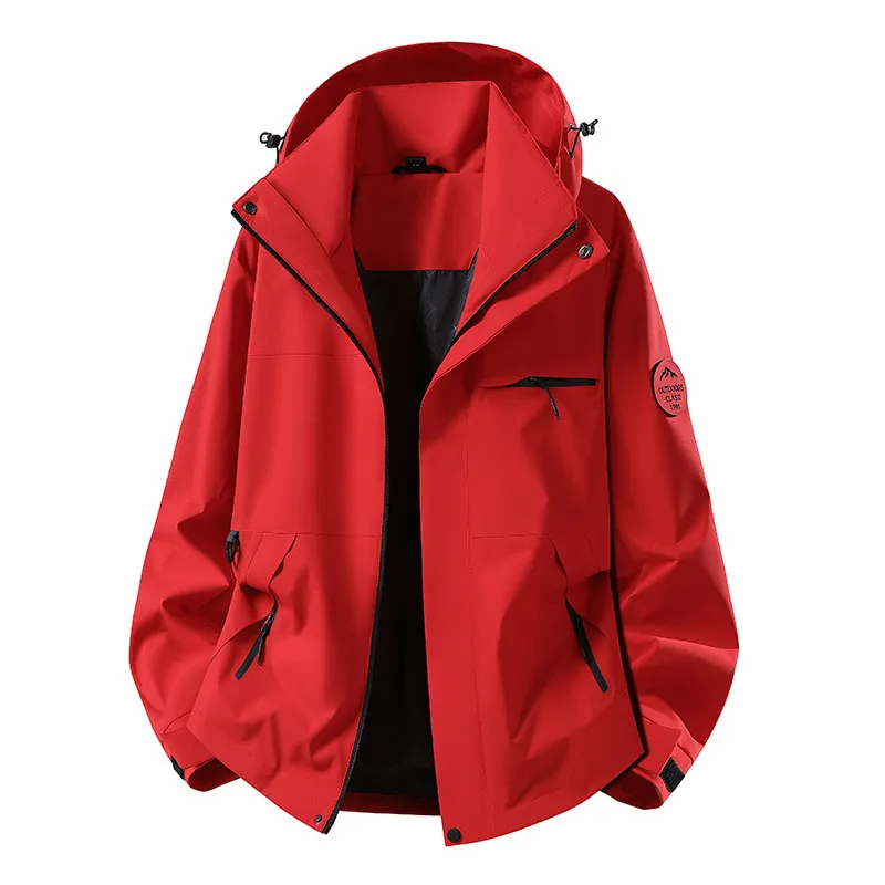 LS-B0420 Men's 3-in-1 Shell Jacket in Dazzling red-single jacket, original product photograph