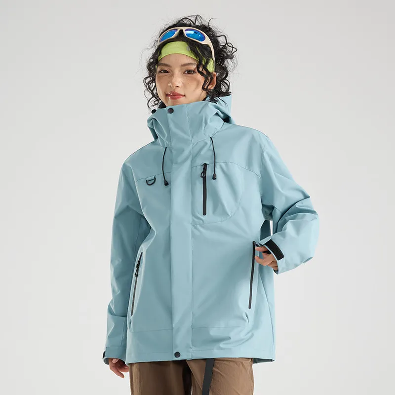 LS-B0421 Men's 3-in-1 Shell Jacket in Same style for men and women - peacock orchid [three-in-one/removable], original product photograph