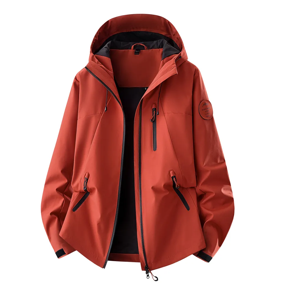 LS-B0422 Men's 3-in-1 Shell Jacket in Brick red-single jacket, original product photograph