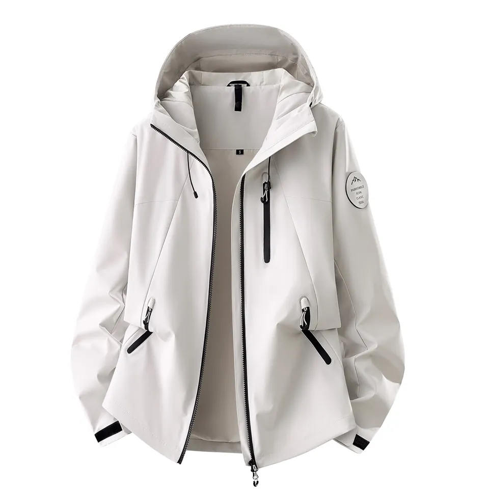 LS-B0422 Men's 3-in-1 Shell Jacket in Light gray-single jacket, original product photograph