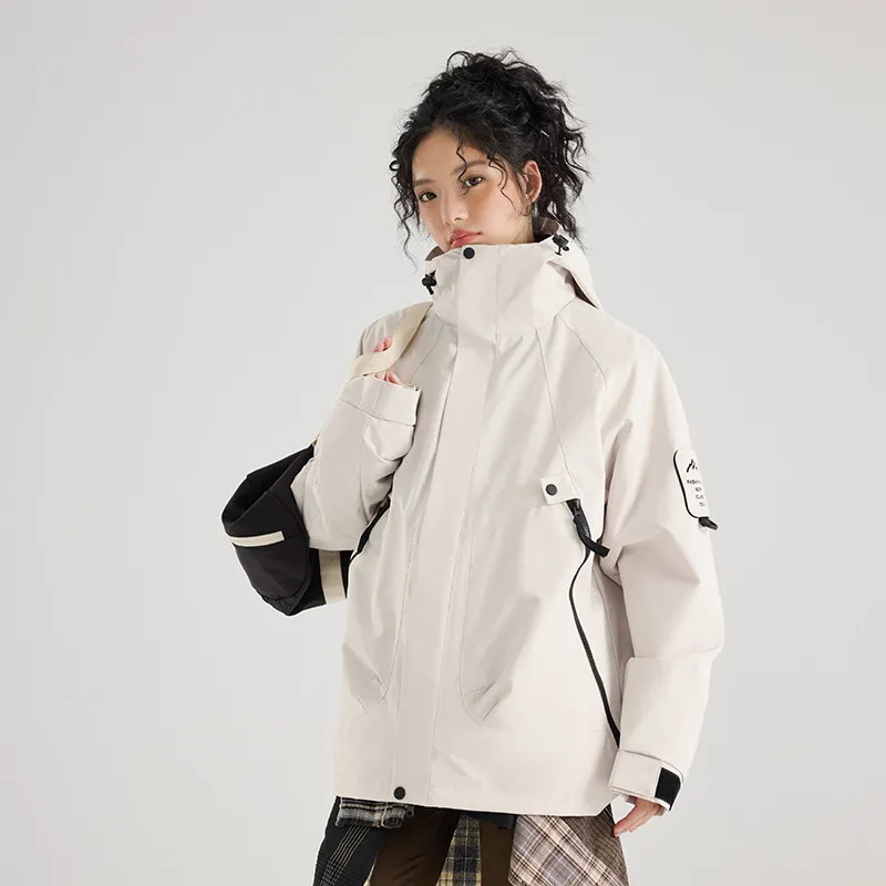 LS-B0423 Men's 3-in-1 Shell Jacket in Ivory - same style for men and women [single jacket], original product photograph
