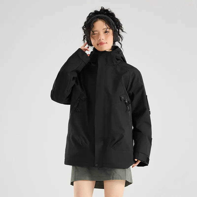 LS-B0425 Men's 3-in-1 Shell Jacket in Black - water-resistant single layer jacket [unisex - one size fits all], original product photograph