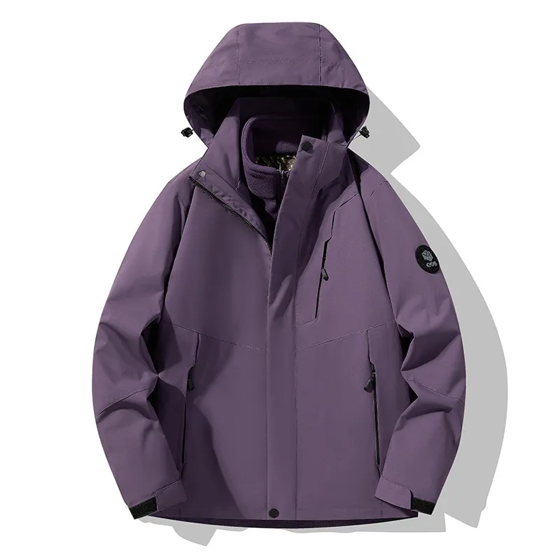 LS-B0426 Men's 3-in-1 Shell Jacket in Ningye zi-unisex code [fleece two-piece set], original product photograph