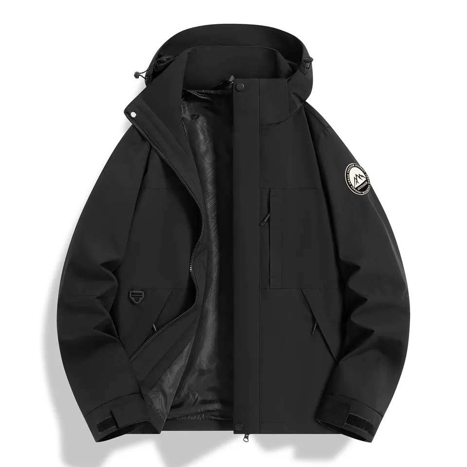 LS-B0427 Black-single jacket front view — original product photograph