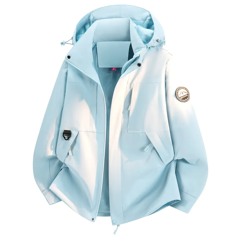 LS-B0427 Men's 3-in-1 Shell Jacket in Baby blue-single jacket, original product photograph