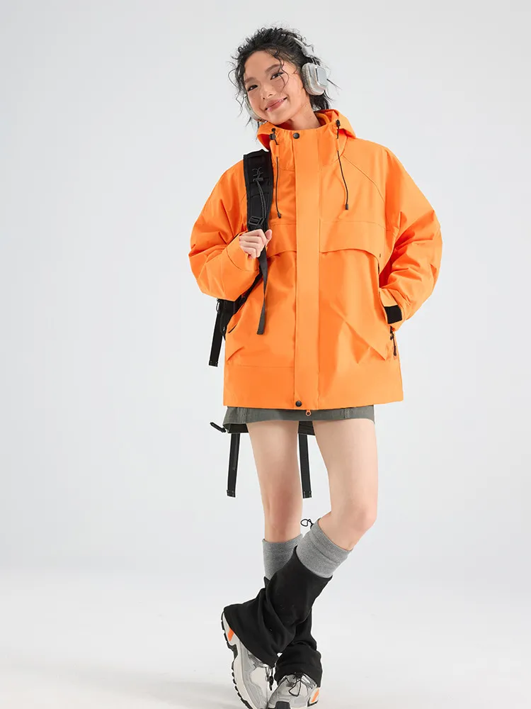 LS-B0428 Men's 3-in-1 Shell Jacket in Lava orange-water-repellent jacket, original product photograph