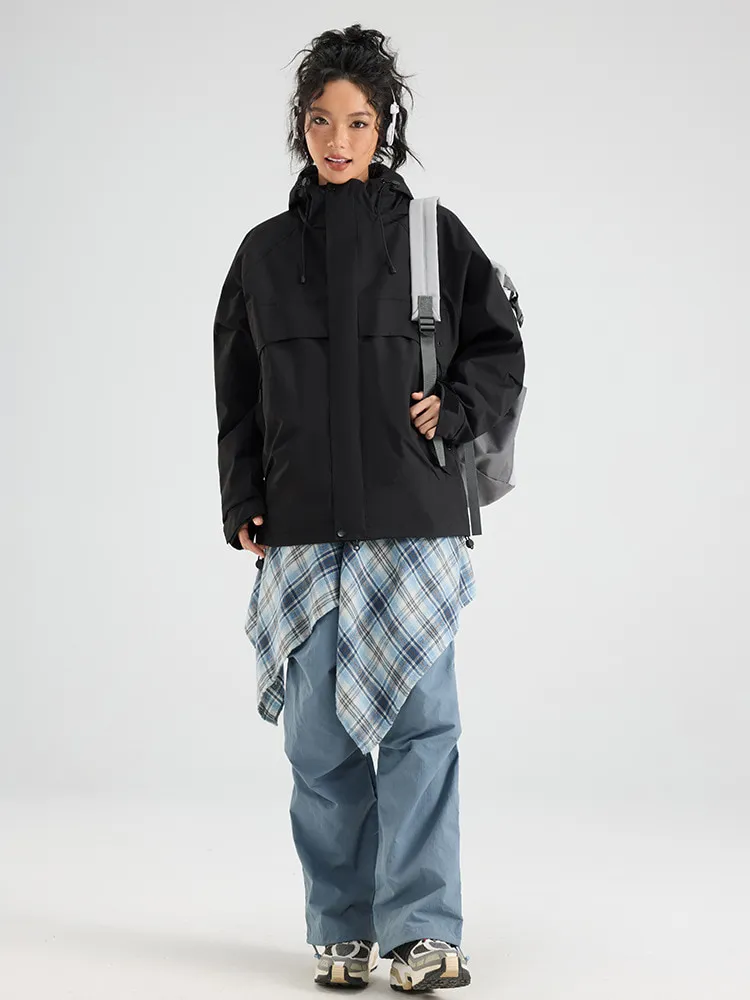 LS-B0428 Men's 3-in-1 Shell Jacket in Phantom black-waterproof jacket, original product photograph