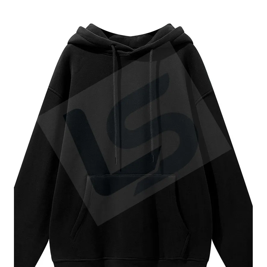 LS-B0431 Men's Heavyweight Oversized Hoodie in Black, original product photograph
