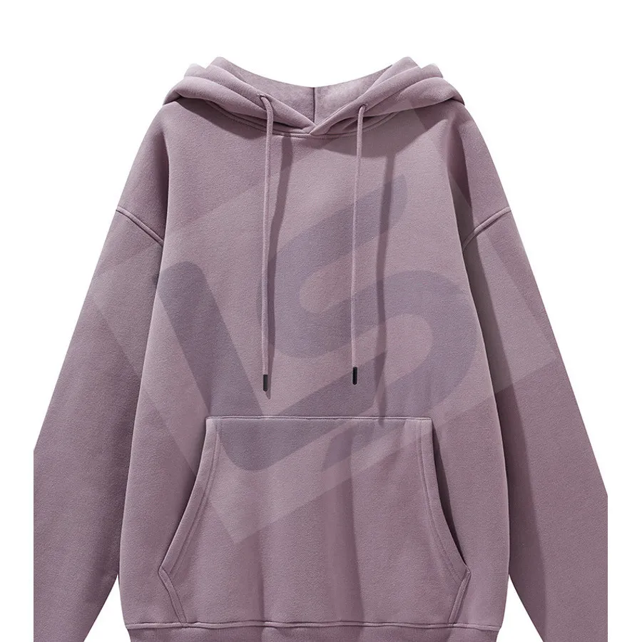LS-B0431 Men's Heavyweight Oversized Hoodie in Smoky Purple, original product photograph