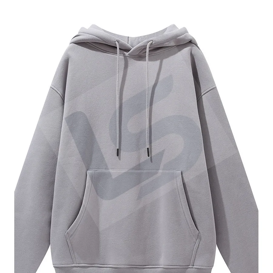 LS-B0431 Men's Heavyweight Oversized Hoodie in Light Grey, original product photograph