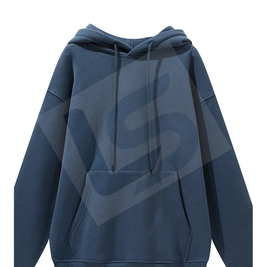 LS-B0431 Men's Heavyweight Oversized Hoodie in Denim Blue, original product photograph
