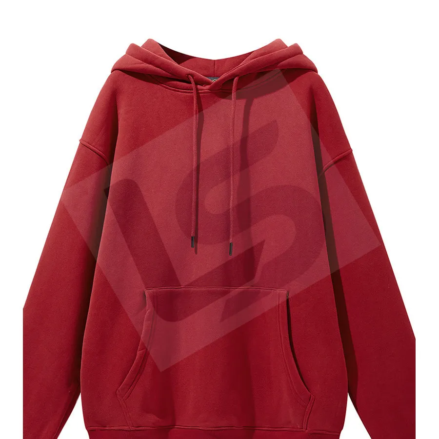 LS-B0431 Men's Heavyweight Oversized Hoodie in Dark Red, original product photograph
