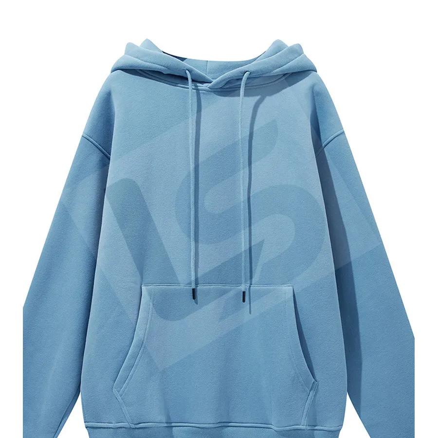 LS-B0431 Men's Heavyweight Oversized Hoodie in Mid Blue, original product photograph